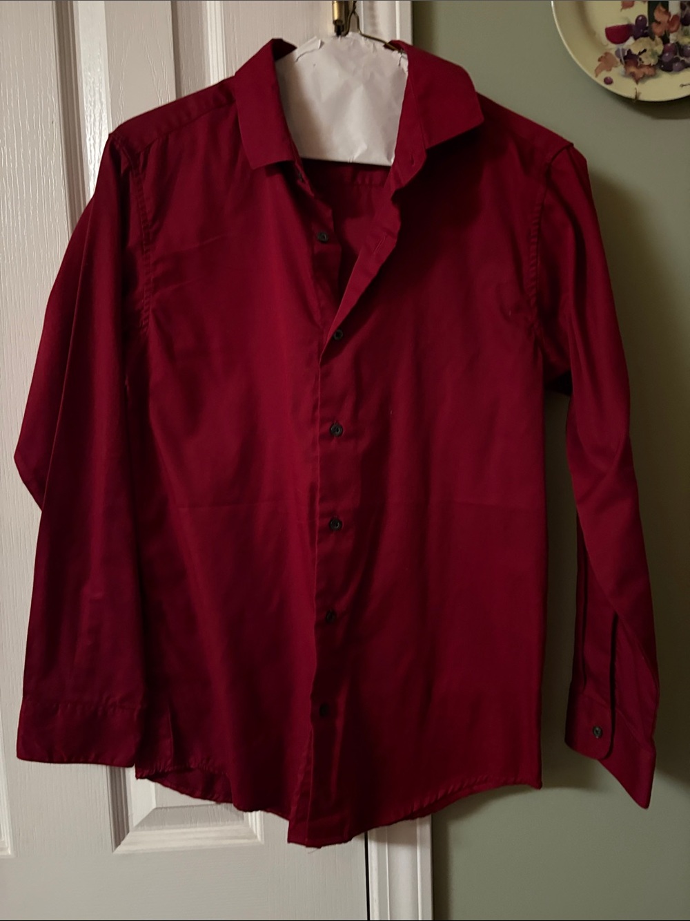 Chaps Boys' Dress Shirt in Burgundy